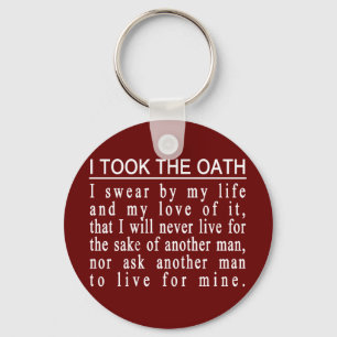 John Galt Oath keychain