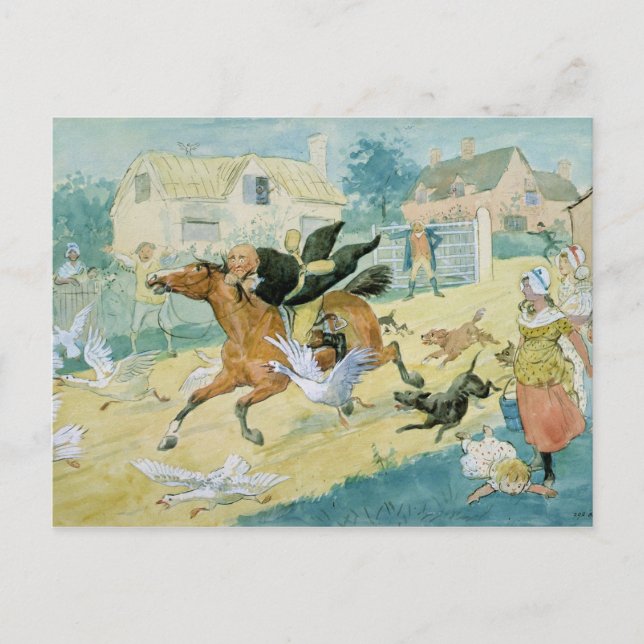 John Gilpin riding to Edmonton Postcard (Front)