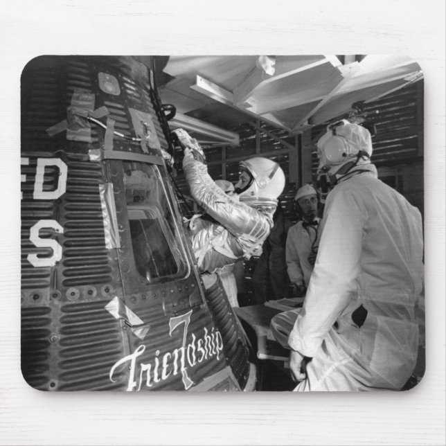 John Glenn Entering Friendship 7 Spacecraft Mouse Mat (Front)