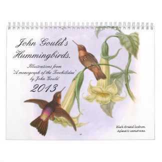John Gould's Hummingbirds Calendar