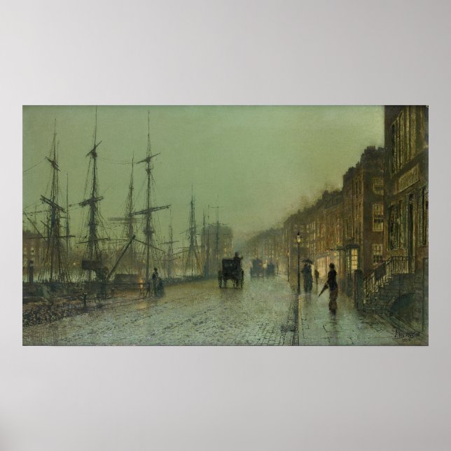 John Grimshaw - Shipping on the Clyde, 1881 Poster (Front)