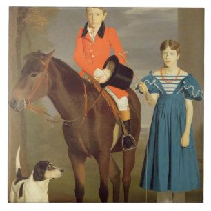 John Gubbins Newton and his Sister Mary, 1832-33 ( Tile