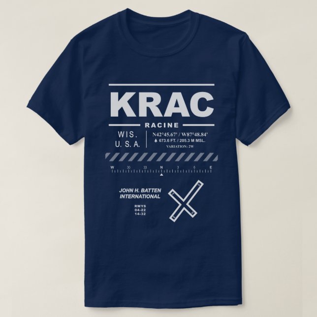 John H. Batten International Airport RAC T-Shirt (Design Front)