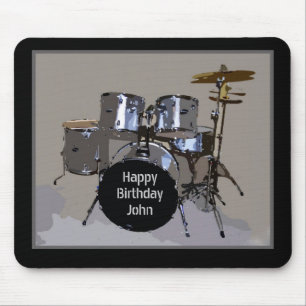 John, Happy Birthday, Drums Mouse Mat