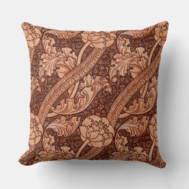 John Henry Dearle Florence Pattern in Red Cushion (Front)
