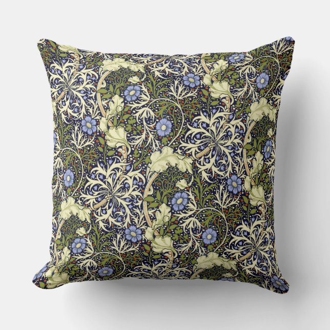 John Henry Dearle Seaweed Pattern Cushion (Front)