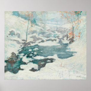 John Henry Twachtman - Icebound , Painting Poster