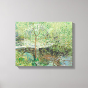 John Henry Twachtman - The White Bridge Canvas Print