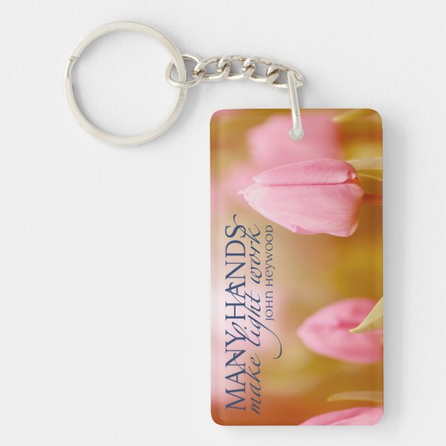 John Heywood Inspirational Quote "Teamwork" Key Ring (Front)