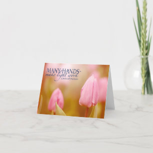 John Heywood Inspirational Quote "Teamwork" Thank You Card