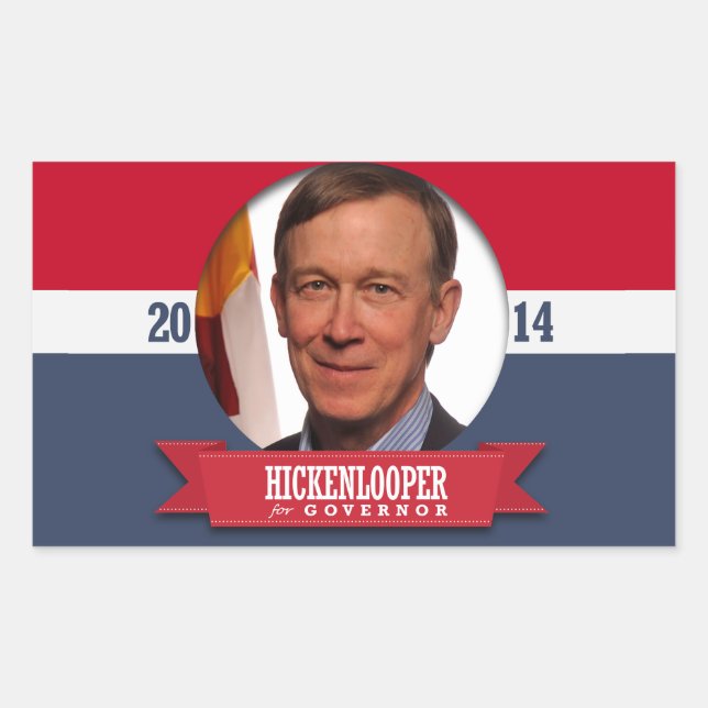 JOHN HICKENLOOPER CAMPAIGN RECTANGULAR STICKER (Front)