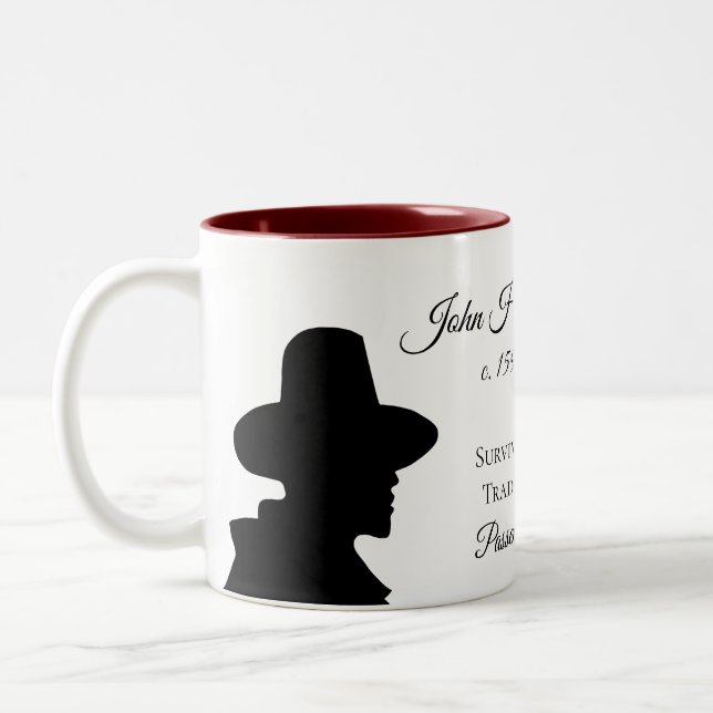 John Howland Mayflower Descendant Mug (Left)