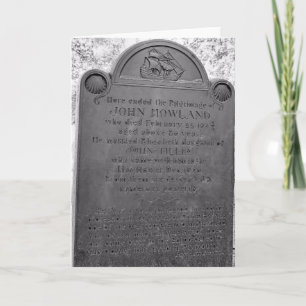 John Howland, Mayflower passenger Card