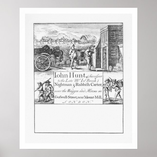 John Hunt, Nightman and Rubbish Carter, near the W Poster (Front)