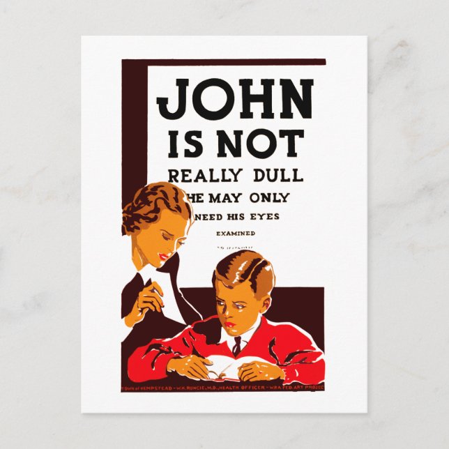 John is Not Really Dull Postcard (Front)