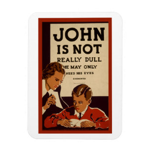 John Is Not Really Dull Vintage Poster Magnet