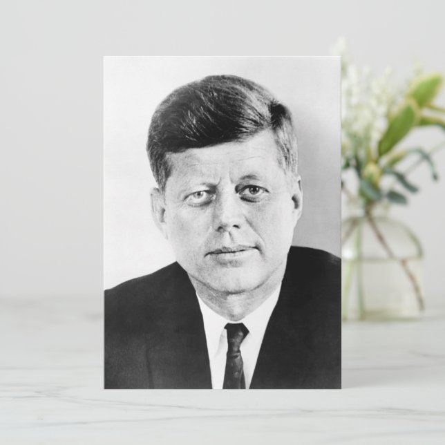 John Jack Kennedy US Presidential White House Holiday Card (Standing Front)