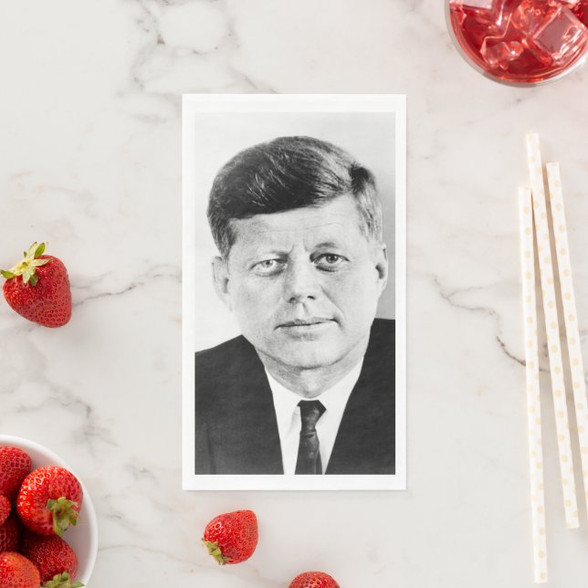 John Jack Kennedy US Presidential White House Napkin (Insitu)