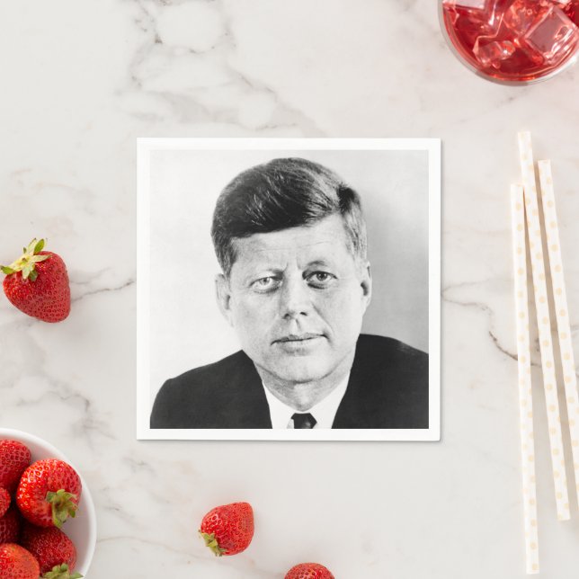 John Jack Kennedy US Presidential White House Napkin (Insitu)