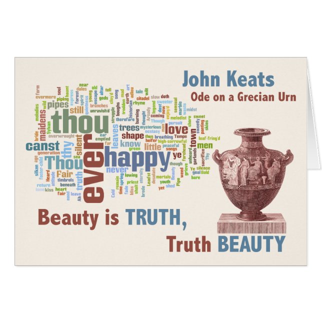 John Keats - Beauty is Truth - Grecian Urn - Art (Front Horizontal)