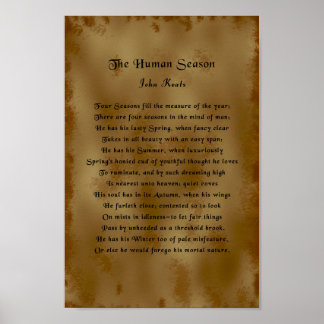 John Keats, The Human Season Poster