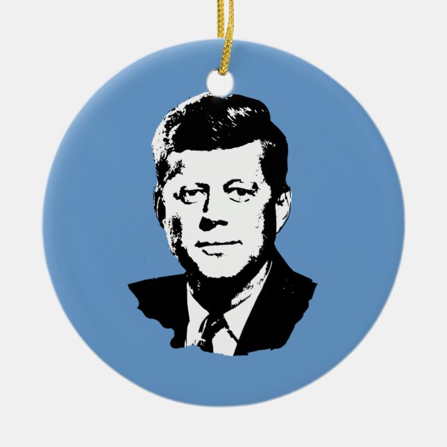 John Kennedy Ceramic Tree Decoration (Front)