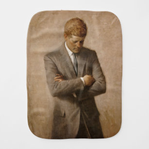 John Kennedy US Presidential White House Portrait  Burp Cloth