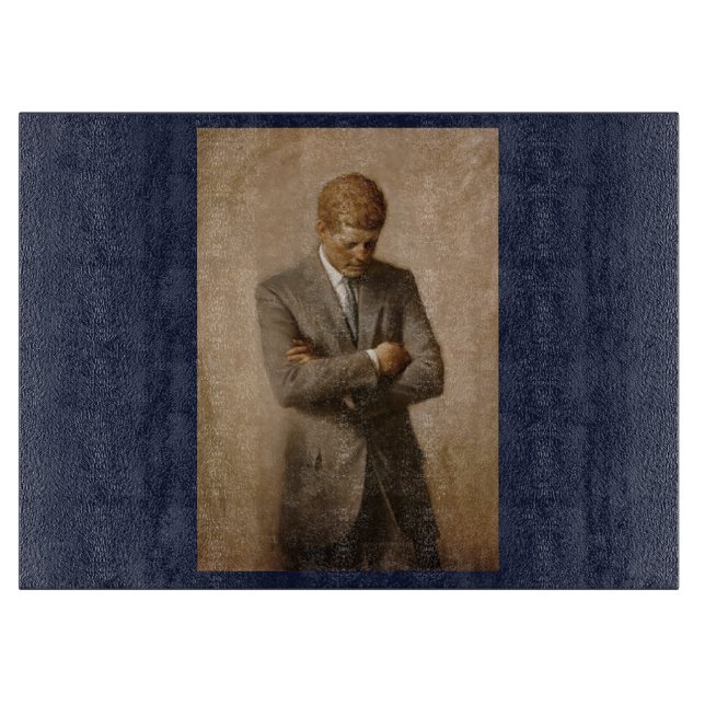John Kennedy US Presidential White House Portrait  Cutting Board (Front)