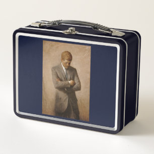 John Kennedy US Presidential White House Portrait  Metal Lunch Box