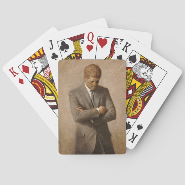 John Kennedy US Presidential White House Portrait  Playing Cards (Back)