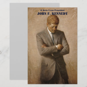 John Kennedy US Presidential White House Portrait  Stationery
