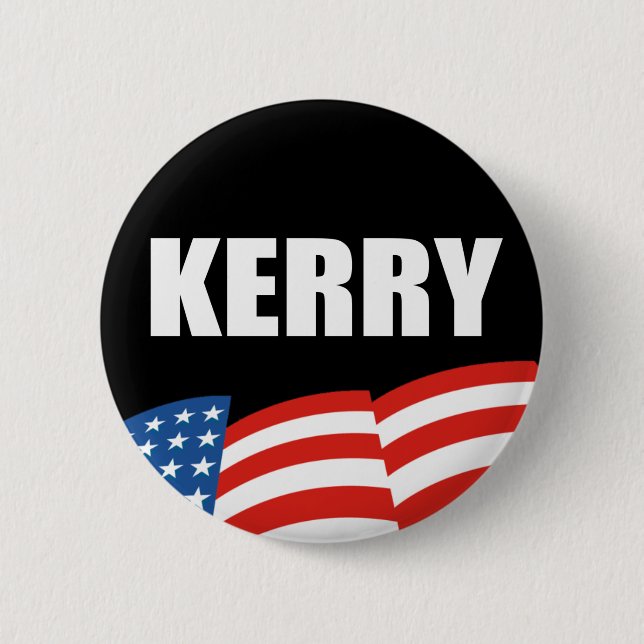 JOHN KERRY Election Gear 6 Cm Round Badge (Front)