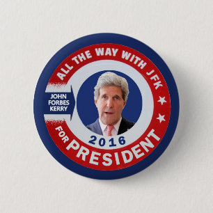 John Kerry for President 2016 6 Cm Round Badge