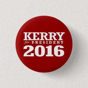 JOHN KERRY FOR PRESIDENT 3 CM ROUND BADGE