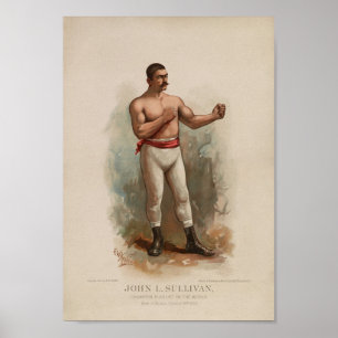 John L. Sullivan - Champion Pugilist - Colour Prin Poster