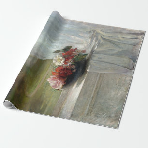 John La Farge Flowers on a Window Ledge Wrapping Paper