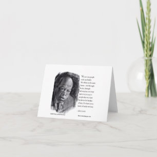 John Lewis & Quote Beautiful Portrait  Card