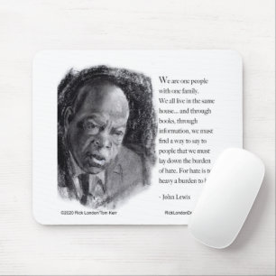 John Lewis & Quote Beautiful Portrait  Mouse Mat