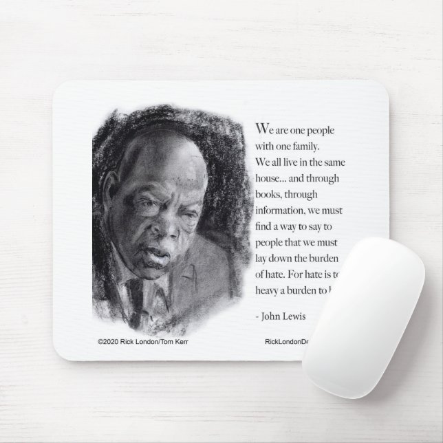 John Lewis & Quote Beautiful Portrait  Mouse Mat (With Mouse)