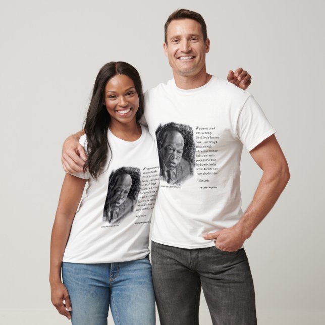 John Lewis & Quote Beautiful Portrait  T-Shirt (Unisex)