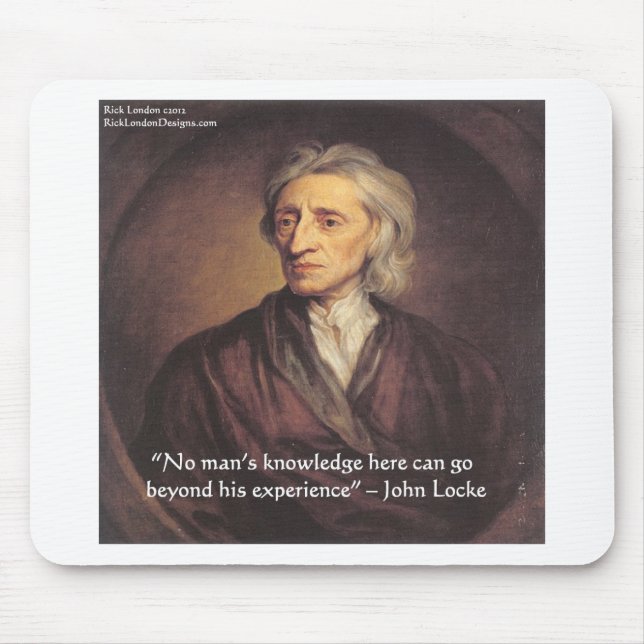 John Locke Knowledge/Experience Quote Mouse Mat (Front)