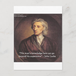 John Locke Knowledge/Experience Quote Postcard