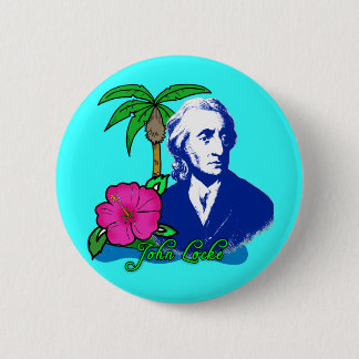 John Locke on a Desert Island 6 Cm Round Badge