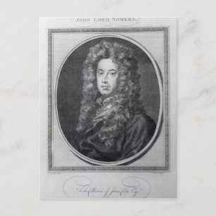 John, Lord Somers, engraved by John Golder, 1785 Postcard