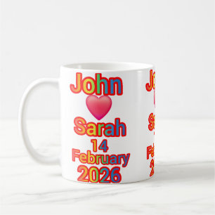 John love Sarah. Valentines day gift Coffee Mug