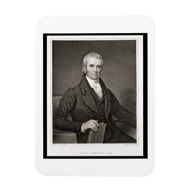 John Marshall (1755-1835), engraved by Asher Brown Magnet (Vertical)