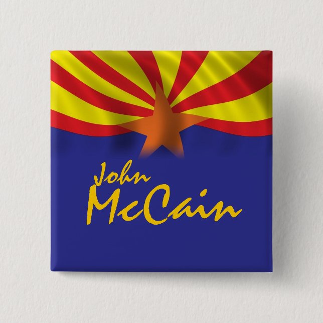 John McCain 15 Cm Square Badge (Front)