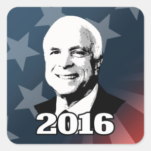 JOHN MCCAIN 2016 CANDIDATE SQUARE STICKER