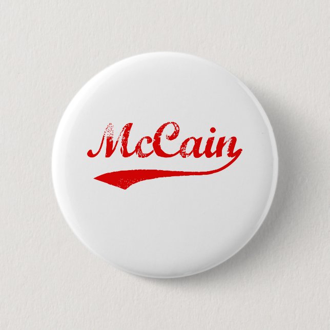 JOHN MCCAIN 6 CM ROUND BADGE (Front)
