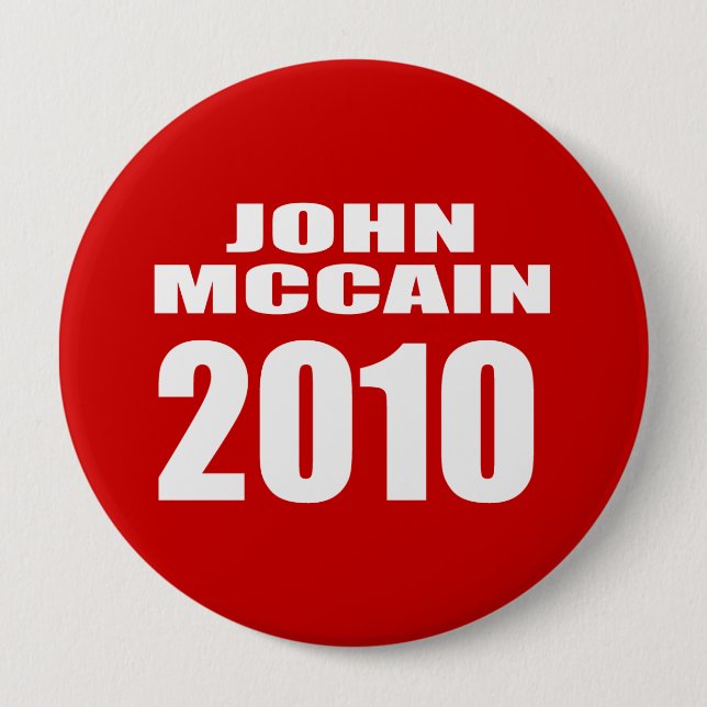 JOHN MCCAIN FOR SENATE 10 CM ROUND BADGE (Front)
